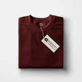 Crew Neck T-shirt in Maroon